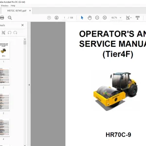 Hyundai HR70C-9 (Tier4F) Operators & Service Manual  - PDF DOWNLOAD