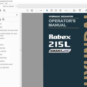 Hyundai R215L Robex HYDRAULIC EXCAVATOR Operator's Manual 2023- PDF DOWNLOAD