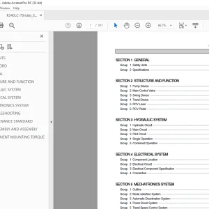 Hyundai RD340L Crawler Excavator (India) Service Manual 2023