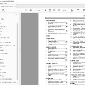 Hyundai Rabax R480,520LC-9DM Demolition Crawler Excavator Operator's Manual 2023