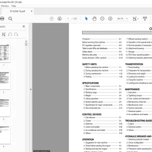 Hyundai Rolex R140W-9 Crawler Excavator Operator's Manual 2023   - PDF DOWNLOAD