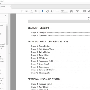 Hyundai Wheel Excavator R180w-9S Service Manual - PDF DOWNLOAD