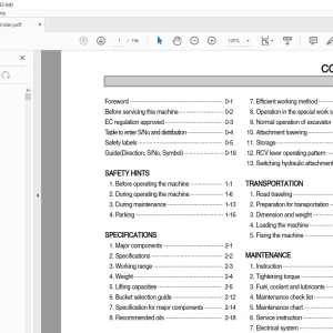 Hyundai Wheeled Excavator R200w-7 Operator Manual