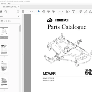 ISEKI Mower SRM48 SRM54 Parts Manual 8597-097-120-10 - PDF DOWNLOAD