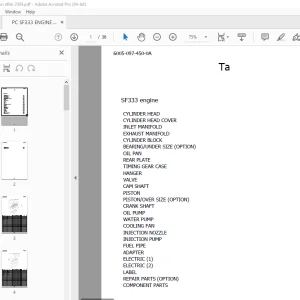 ISEKI SF333 Engine Parts Manual - PDF DOWNLOAD