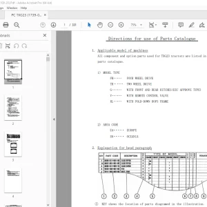 ISEKI TXG23 Tractor Parts Manual - PDF DOWNLOAD