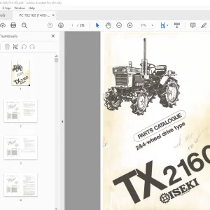 ISEKI Tractor TX2160 2&4 Wheel Drive Parts Manual - PDF DOWNLOAD