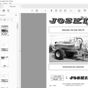 Joskin DELTA 10751/060 manuel des pièces détachées - PDF DOWNLOAD