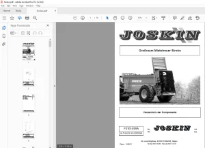 Joskin Großraum Miststreuer Siroko Ersatzteilhandbuch - PDF