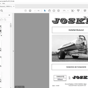 Joskin Modulo2 19900/070 Ersatzteilhandbuch - PDF DOWNLOAD