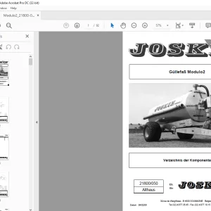 Joskin Modulo2 21800/050 Ersatzteilhandbuch - PDF DOWNLOAD