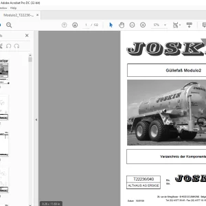Joskin Modulo2 T22236/040 MANUEL DES PIÈCES - PDF DOWNLOAD