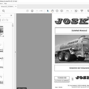 Joskin Modulo2 T23644/100 ERSATZTEILHANDBUCH  - PDF DOWNLOAD