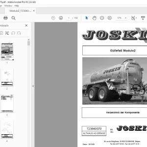 Joskin Modulo2 T23840/070 Ersatzteilhandbuch - PDF DOWNLOAD