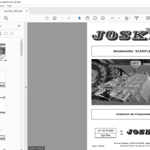 Joskin SCARIFLEX 600 Ersatzteilhandbuch - PDF DOWNLOAD