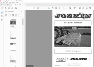 Joskin SCARIFLEX 480 Ersatzteilhandbuch - PDF DOWNLOAD