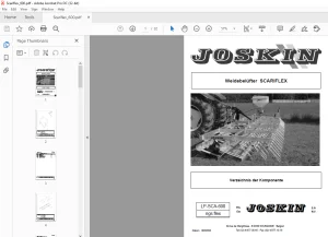 Ersatzteilhandbuch Joskin SCARIFLEX 600 PDF Download (German)