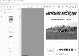 Joskin Schleppschlauchverteiler PENDITWIST RAMPE-4395/3 Ersatzteilhandbuch
