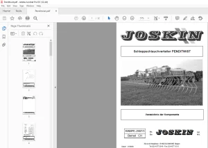 Joskin Schleppschlauchverteiler PENDITWIST MANUEL DES PIรCES- PDF DOWNLOAD