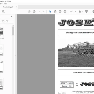 Joskin Schleppschlauchverteiler PENDITWIST MANUEL DES PIÈCES- PDF DOWNLOAD