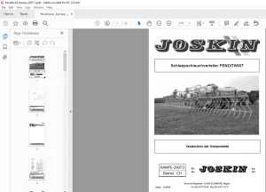 Joskin Schleppschlauchverteiler PENDITWIST RAMPE-2907/3 Manuel des pièces détachées