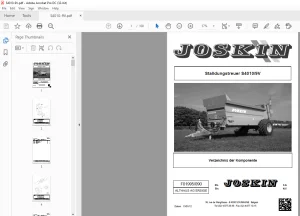 Joskin Stalldungstreuer S4010/9V Ersatzteilhandbuch - PDF DOWNLOAD