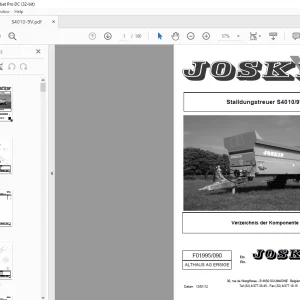 Joskin Stalldungstreuer S4010/9V Ersatzteilhandbuch - PDF DOWNLOAD