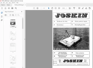 Joskin TR185 ATR185 Ersatzteilhandbuch - PDF DOWNLOAD