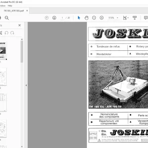 Joskin TR185 ATR185 Ersatzteilhandbuch - PDF DOWNLOAD
