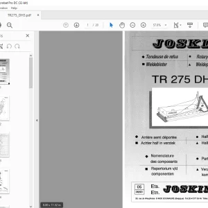 Joskin TR/275/DH3 Ersatzteilhandbuch - PDF DOWNLOAD