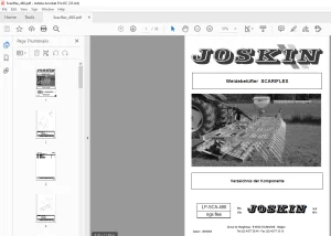 Joskin Weidebelüfter SCARIFLEX 480 Ersatzteilhandbuch - PDF