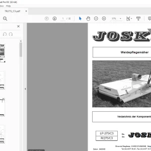 Joskin Weidepflegemäher TR-275/C3 Ersatzteilhandbuch - PDF DOWNLOAD
