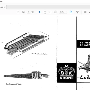 KRONE Lademeister_65 BETRIEBSANLEITUNG UND ERSATZTEILLISTE Manual