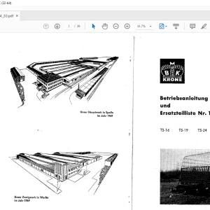 KRONE TS-16 TS-19 TS-24 TS-30 Betriebsanleitung und Ersatzteilliste Manual