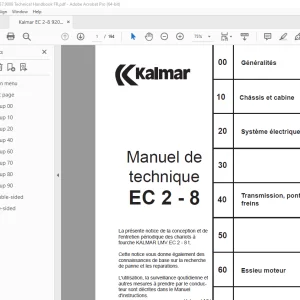 Kalmar EC 2-8 Manuel de technique - PDF DOWNLOAD