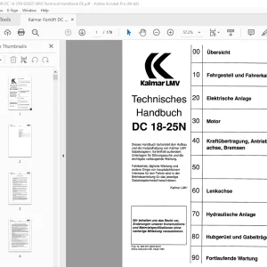 Kalmar LMV DC 18-24N Technisches Handbuch - PDF DOWNLOAD