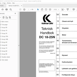 Kalmar LMV DC 18-25N Teknisk Handbok - PDF DOWNLOAD
