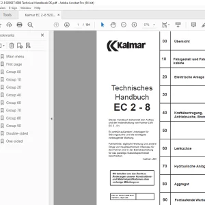 Kalmar LMV EC 2-8 Technisches Handbuch - PDF DOWNLOAD