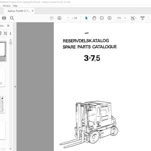 Kalmar Reach Stacker 3-7,5 Parts Manual EN_SW - PDF DOWNLOAD