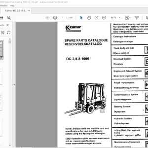 Kalmar Reach Stacker DC 2,5-8 1996 Parts Manual EN_SW - PDF DOWNLOAD