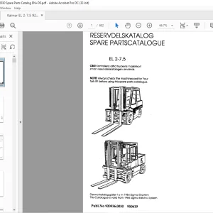 Kalmar Reach Stacker EL 2-7,5 Parts Manual EN_DE - PDF DOWNLOAD