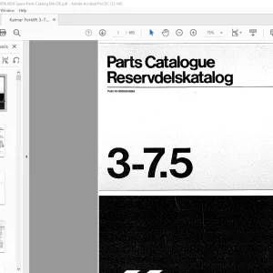 Kalmar Reach Stacker EL 3-7.5 Parts Manual EN_SW - PDF DOWNLOAD