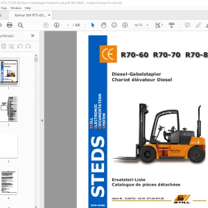 Kalmar Still R70-60 R70-70 R70-80 Diesel-Gabelstapler Ersatzteil-Liste PDF