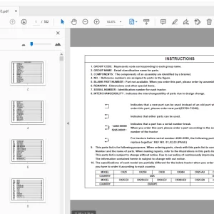 Kioti CK25 CK30 Parts Manual - PDF