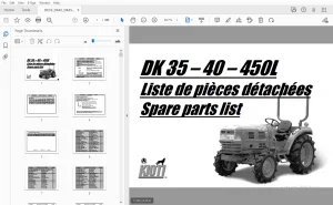 Kioti DK35-40-450L Parts Manual - PDF