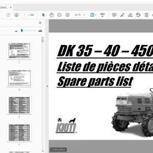 Kioti DK35-40-450L Parts Manual - PDF