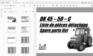 Kioti DK45-50-C Parts Manual - PDF