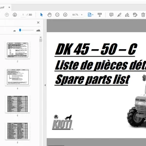 Kioti DK45-50-C Parts Manual - PDF