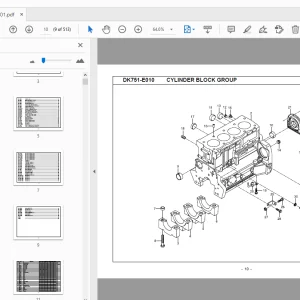 Kioti DK751 DK901 Parts Manual - PDF