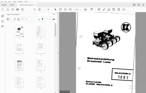 Franz Kleine Maxicorn 2 Betriebsanléitung Ersatzteil Liste - PDF